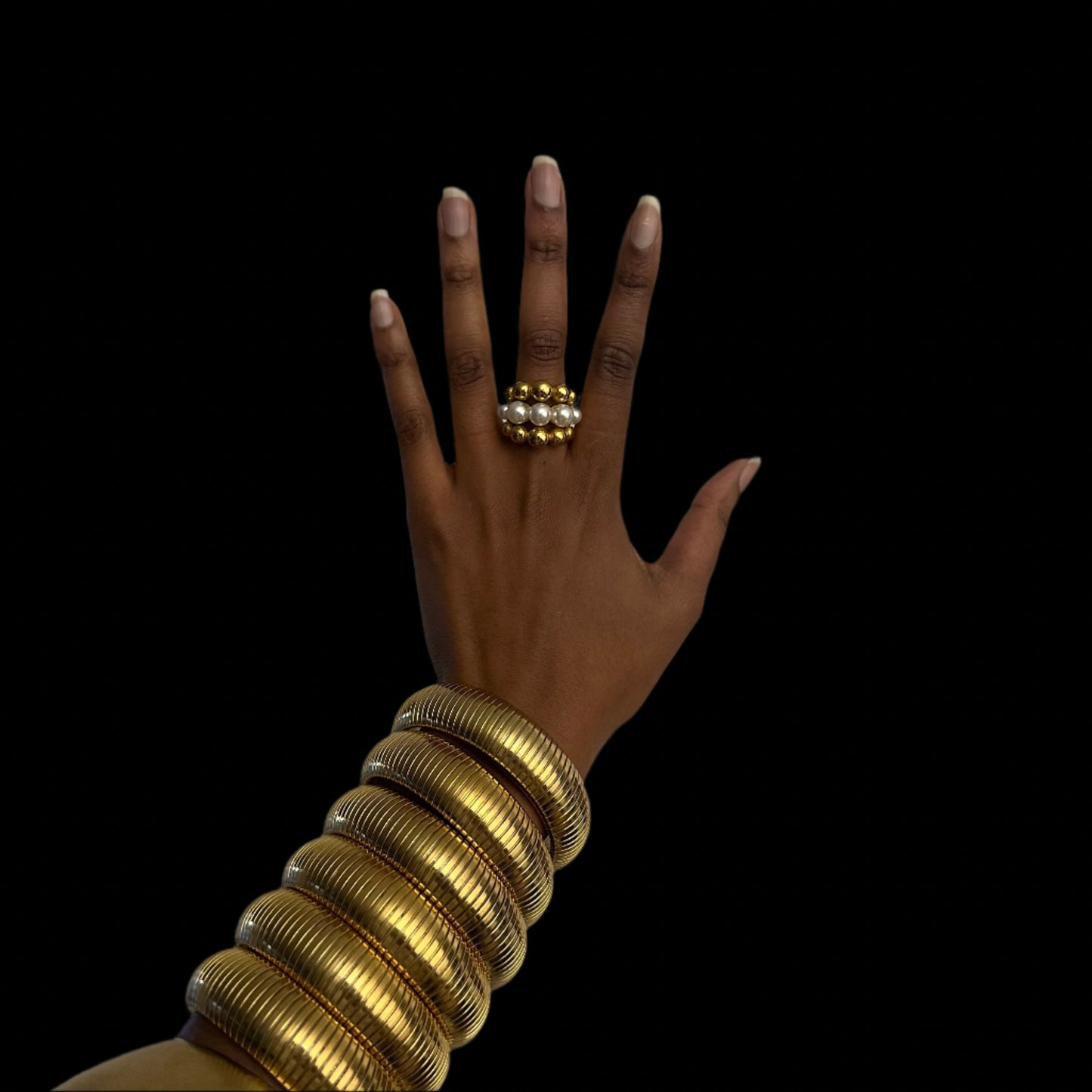 LIHLE FAUX PEARL RING