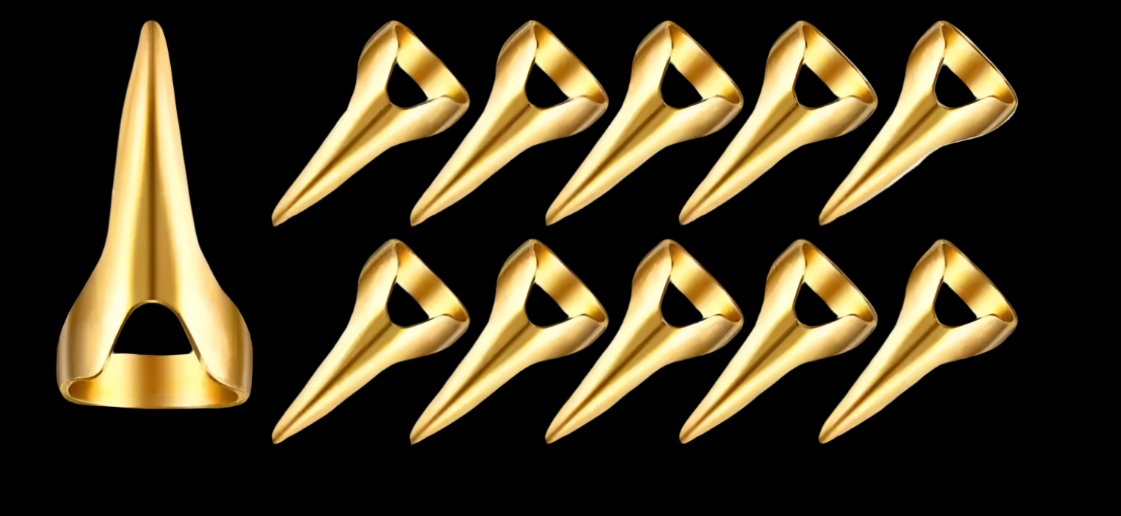 NOZIPHO POINTED RING